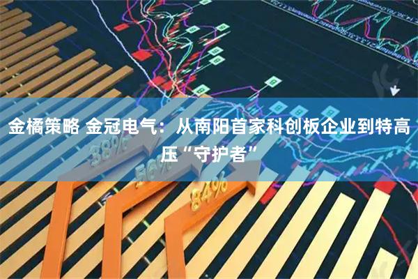 金橘策略 金冠电气：从南阳首家科创板企业到特高压“守护者”