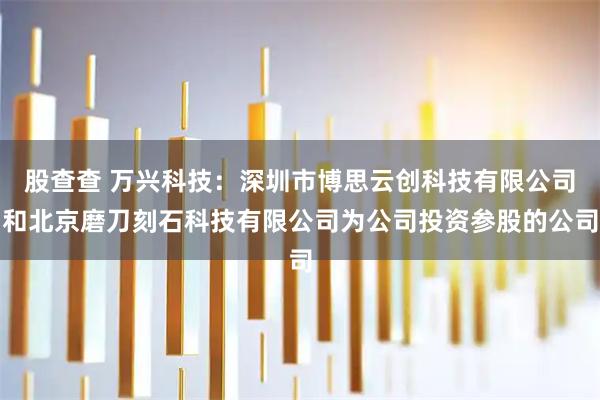 股查查 万兴科技：深圳市博思云创科技有限公司和北京磨刀刻石科技有限公司为公司投资参股的公司