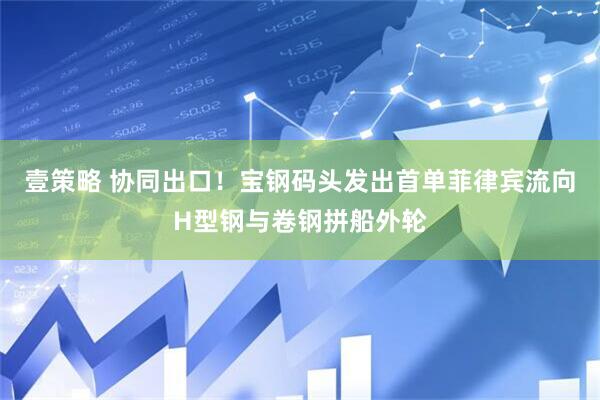 壹策略 协同出口！宝钢码头发出首单菲律宾流向H型钢与卷钢拼船外轮