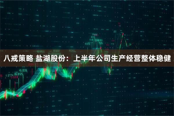 八戒策略 盐湖股份：上半年公司生产经营整体稳健